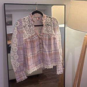 Anthropologie Pilcro Lace Blouse S